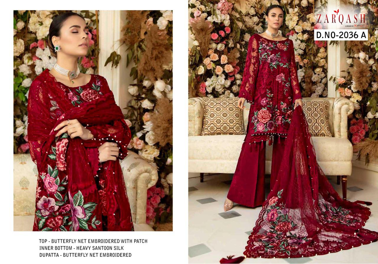 PAKISTANI SUITS D NO 2036A BY KHAYYIRA